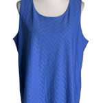 Chico's 3 Blue Sleeveless Scoop Neck Chevron Pattern Top Size XL Capsule Photo 0