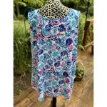 Woman Within Top Women's Sz 18/20 Abstract Floral Print Colorful Sleeveless Photo 1