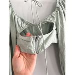 Princess Polly  | Green Crop Tie-Back Long Sleeve Top | Sz 6 Photo 5