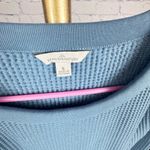 L.L. Bean Signature Waffle Boatneck Sweatshirt Blue Women’s Size Small Photo 3