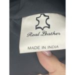 Vintage 90S Black Leather Fields Coat Mens XL toggle Closure, Leather Jacket Photo 2