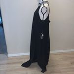 Teeze Me NWT  black metallic sparkly Pearl beaded neck evening dress Photo 4