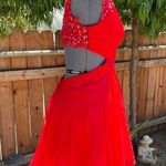 La Femme  Red Cocktail Dress size 6 Photo 2