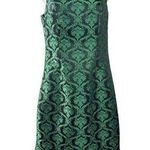 Banana Republic L'Wren Scott For Black And Green Jacquard Sheath Dress Size 2 Photo 0