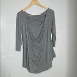 Kate & Mallory Asymmetrical Gray 3/4 Sleeve Tunic Photo 1