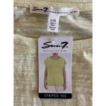 Seven7 Women’s Large Burnout Striped Tee Luminary Green Photo 4