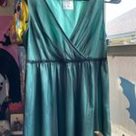 Mac & Jac juniors green & black mesh vneck dress Size M Photo 11