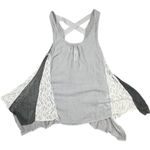 Anthropologie A’Reve  BoHo Grey and White Lace Tunic / Short Dress Size Small Photo 0