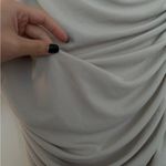 NWT Zara SS23 Bodycon Gray Neutral Beige Mini Dress Ruching Small 3152/315 Photo 4