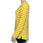 Old Navy Womens Sweater Striped Long Sleeve Tunic Pullover Yellow White Med Tall Photo 3