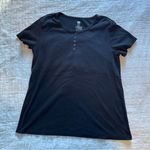 Kindred Bravely Henley Short Sleeve Tee Shirt Nursing XXL Black Photo 0