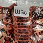 Cato XL Boho Top Y2K Satin Hippie Sequin Whimsigoth Whimsy Asymmetrical Orange Photo 10