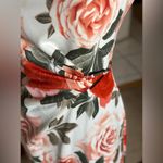 Enfocus Studio En Focus Studio Orange & White Floral Sheath Sleeveless Dress Photo 4