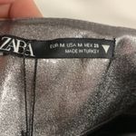 ZARA NWT Gunmetal Strapless Dress Size M Photo 4