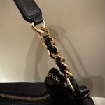 Tory Burch Black Pebbled Leather Hobo Bag Photo 4