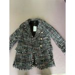 COMME USA Women's Tweed Jacket Multicolor Size S Button Photo 4