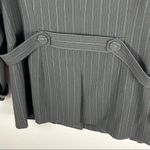 Lane Bryant  Gray Striped Lined Long Sleeves Front Blazer Coat, Size 14 Photo 7