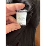 ALC Frank A.L.C. Black Cotton Long Sleeve Blouson Blouse Smocked Cuff Women’s Size Medium Photo 2