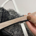 Jay Godfrey  Holden Slim Racer Back Dress Size 4 Silk Lace Black Nude Photo 2