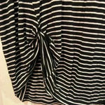 Bobeau  Black White Stripes Sleeveless Crew Neck Twist Hem Textured Tank Size S Photo 2