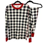 Hanna Andersson Buffalo Plaid Check Organic Cotton Pajama Set Black White Medium Photo 0