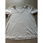 J Jill Top Womens Medium White Pima Cotton Minimalist Capsule Luxury Travel Photo 2
