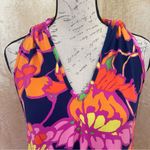 Trina Turk Multicolor Floral Halter Mini Dress Cover Up Swimwear Pool Sz Large Photo 10