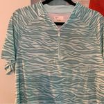 Aqua Zebra Print Zip Photo 1