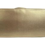 Lauren Ralph Lauren Newbury Metallic Gold Double Zip Satchel Tote Bag Purse Photo 5