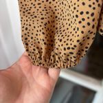 SheIn Women’s Small Animal Print V-Neck Lantern Sleeve Loose-Fitting Blouse Chic Photo 2