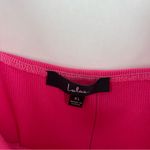 Lulus  Vibrant Pink Stretch‎ Ribbed Sleeveless Wired Bra Thong Bodysuit NWT XL Photo 4