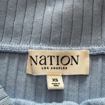 Nation Ltd Nation Val Off the Shoulder Ribbed Top in Bell Blue size Photo 6