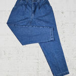1990s Vintage Lee Medium Wash Straight Leg High Rise Classic Mom Jean Size 14P Blue Photo 0