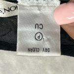 draper's & damon's PL Striped Black Gray Button-Up Shirt sheer burnout Photo 2