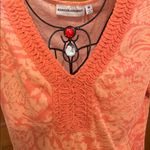 Rebecca Malone 🔥🔥🔥BOGOHO🔥🔥🔥 Coral Patterned Short Sleeve Top Photo 2