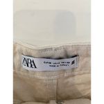 ZARA  Cream Button Fly High Rise Denim Jean Shorts Sz 6 Casual Summer Women’s Photo 3