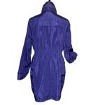 Maya Reyes Women's Lightweight Full Zip Jacket Hood Normcore Preppy Roll Tab S Blue Photo 1