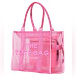 Marc Jacobs 💕💕💕  Mesh The Tote Bag Large Candy Pink 💕 💕💕 No Long Strap Photo 3