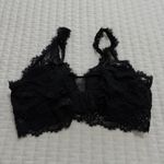 Aerie  Black Lace Bralette Wireless Sz M Medium Removable Lining Photo 10