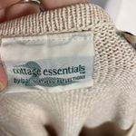 Cottage Essentials Embroidered Floral Sweater‎ Beige Ramie Cotton M Vintage Pink Size M Photo 2