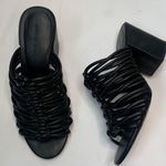 Rebecca Minkoff Black Calanthe Strappy Knot Chunky Slide Sandals S-050 size 7.5 Photo 2