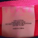 Terez  Cotton Pink Red Blue Crew Neck Colorblock Pullover Sweatshirt Top Size S Photo 2