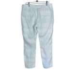 Banana Republic Women Sz 4 White Pinstripe Reegan Fit Fully Lined Linen Pants Photo 6