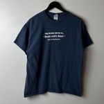 Vintage Y2K My Indian Name Beer Tee T Shirt Blue Large L Statement Humor Graphic Photo 8