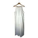 Boden Jumpsuit Women 10 White Linen Halterneck Sleeveless Wide Leg‎ NWT Preppy Photo 1