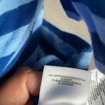 Anne Klein AK SPORT Blue Striped V-Neck T-Shirt Size Large Photo 5