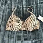Zebra Print Swim Top Size 36B by shade shore Black Photo 0