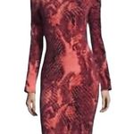 PROJECT RUNWAY SNAKESKIN PRINT dress Size small Red Photo 1