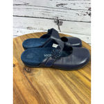 Vionic Women's  Navy Leather Beaded Mules & Clogs Size 7 Photo 1