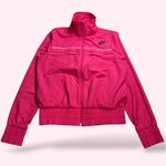Nike Sportswear Track Jacket Full Zip Pink White Stripe Bomber Small S Women's Photo 0